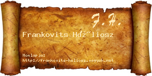 Frankovits Héliosz névjegykártya